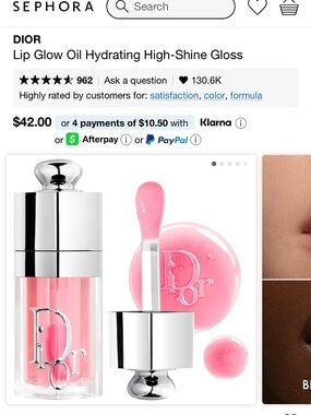 Dior Lip Glow Oil High-Shine Gloss — Sheer Pink